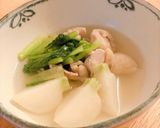ほっこり♪かぶと鶏肉のスープ煮作り方7写真