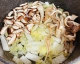 節約☆きのこと白菜の豆乳うどん作り方1写真