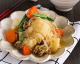 めんつゆバターのほっこり肉じゃが作り方6写真