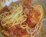 豚ベーコンと香味トマトソースのパスタ作り方4写真
