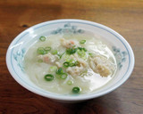 市販の生つみれとワンタンの皮のスープ作り方5写真