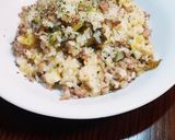 簡単☆挽き肉とセロリのチーズピラフ作り方7写真