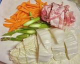 白菜たっぷり・山かけ月見カレーうどん作り方1写真