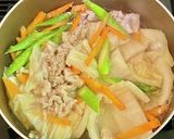 白菜たっぷり・山かけ月見カレーうどん作り方3写真