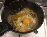 ブタキムラーメンの汁の雑炊作り方5写真