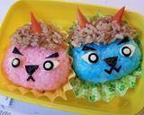 ♪節分キャラ弁♪赤鬼さん・青鬼さん♪作り方19写真