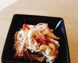 弁当★レンジ簡単★エノキ梅カリカリナッツ作り方7写真