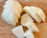 じゃがいもとオクラとしらすのパスタ作り方1写真