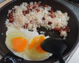 小松菜とウィンナーのチャーハン作り方3写真