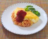 鶏団子入りふわふわオムライス（介護食）作り方5写真