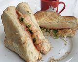 200円高タンパク鶏ハムサンド作り方3写真