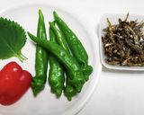 万願寺とうがらしとちりめんの炒め煮作り方1写真