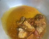鶏モモ肉と舞茸のトマト煮込みパスタ作り方2写真