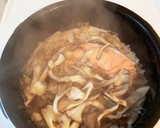 鮭とごぼう•まいたけの炊き込みご飯作り方5写真