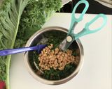 オートミール粉で♪納豆とケールのお焼き作り方3写真