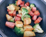 ブロックジャンボンとポテトのペッパー炒め作り方4写真