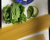 菜の花と湯葉　ニンニクアンチョビパスタ作り方1写真