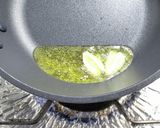 春菊とホタテのジェノベーゼ風パスタ作り方5写真