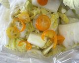 旬の#キンカン入り#白菜の爽やか漬け物作り方5写真
