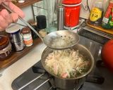 えのき、カニかま、卵白の中華スープ作り方5写真