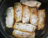 煮物でほっこり♪生姜風味の厚揚げ肉詰め作り方8写真