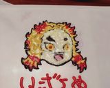 キャラチョコプレート（煉獄さん）作り方4写真