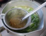 いつもの♬水菜と白ネギと厚揚げの味噌汁作り方5写真