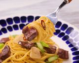 実はヘルシーな豚ハツのペペロンチーノ作り方5写真