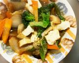レンジ肉無豆腐中華風肉あんかけ味野菜炒め作り方17写真