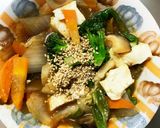 レンジ肉無豆腐中華風肉あんかけ味野菜炒め作り方18写真