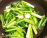 小松菜の【中華炒め】作り方3写真