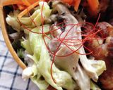 お弁当★レンジで中華★舞茸キャベツ作り方6写真