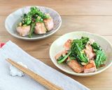 ご飯が進む☆鮭と菜の花のペペロンチーノ風作り方6写真