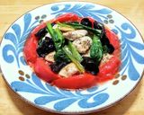 鶏むね肉とトマトに小松菜のトロトロ中華煮作り方9写真