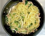 減塩だし使用！和風豆乳パスタ作り方7写真