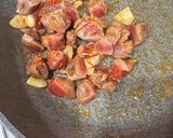 スパイシーな砂肝と豆苗のガーリック炒め作り方4写真
