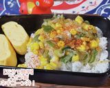 【5分で簡単ズボラ飯】ネギコーン丼作り方4写真