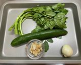 クレソンときゅうりのサラダ作り方1写真