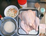 クリスマスにリゾット入り☆ローストチキン作り方1写真