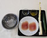 うどときゅうりの生ハム巻き作り方1写真
