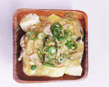 【時短！】豚肉と卵と豆腐のとろ〜り丼作り方6写真