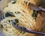 ちぢみ菜とだなツナのスパゲッティ作り方9写真