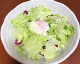 簡単♡焼のり堅揚げポテト温玉レタスサラダ作り方1写真