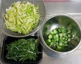 冷凍オクラでふんわり食感お好み焼き作り方1写真