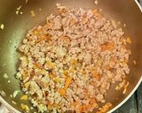 白菜入り旨辛肉味噌うどん作り方5写真