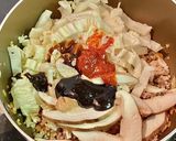 白菜入り旨辛肉味噌うどん作り方6写真