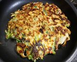 冷凍オクラでふんわり食感お好み焼き作り方8写真