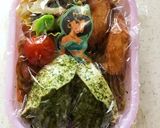 プリンセスジャスミンのドレス弁当作り方9写真