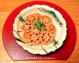 蓮根と人参シャキシャキさっぱり炒め⭐蓮花作り方5写真