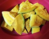 みりん不要！しっとり甘い♡かぼちゃの煮物作り方1写真
